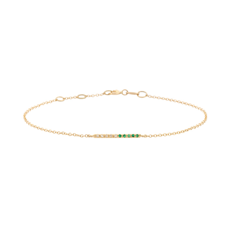 Hemera bracelet diamonds and emeralds