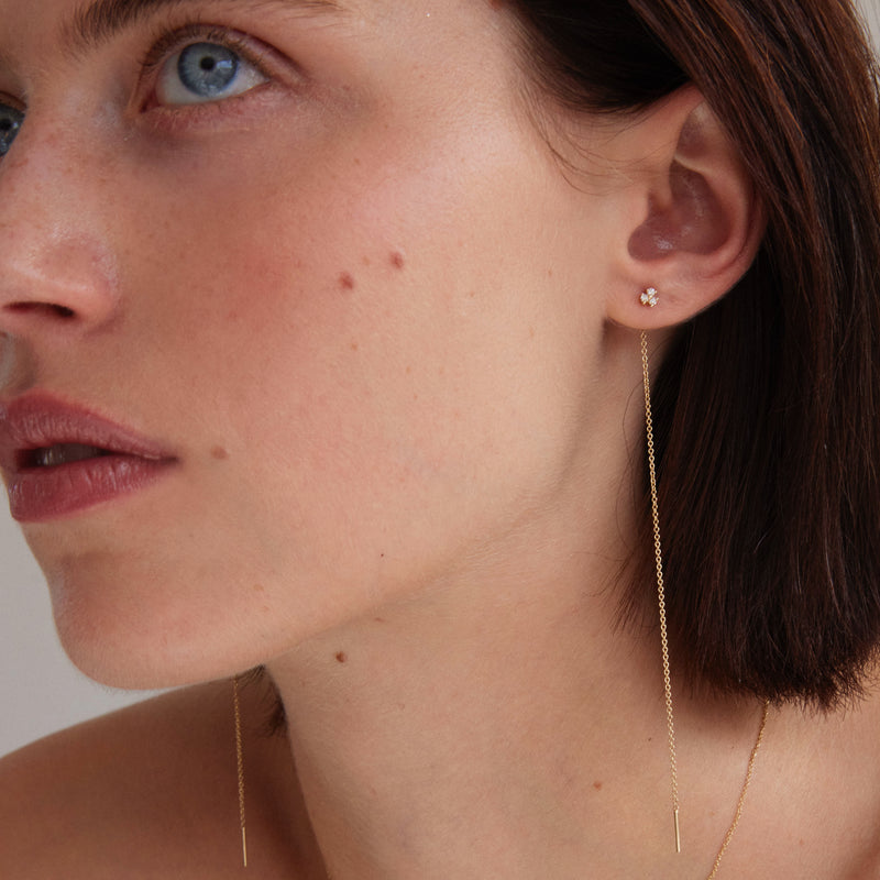 Helen chain earrings diamonds & gold