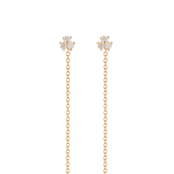 Helen chain earrings diamonds & gold