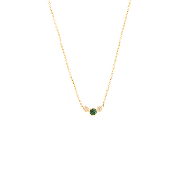 kalliope necklace green tourmaline gold and white diamonds