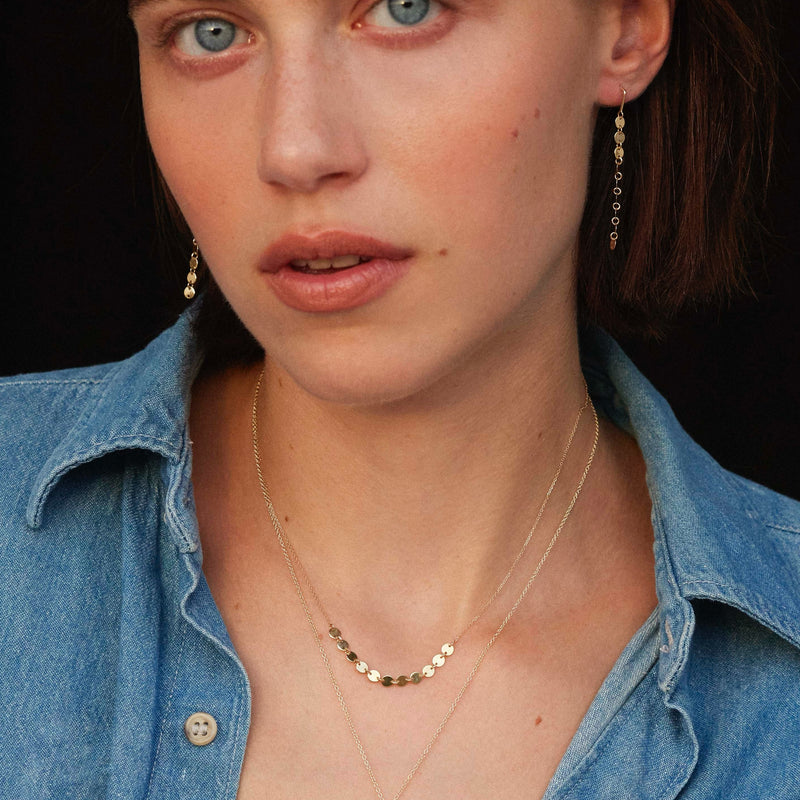 Sequin Earrings gold