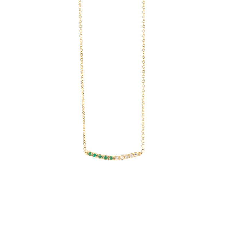 Hemera necklace diamonds and emeralds