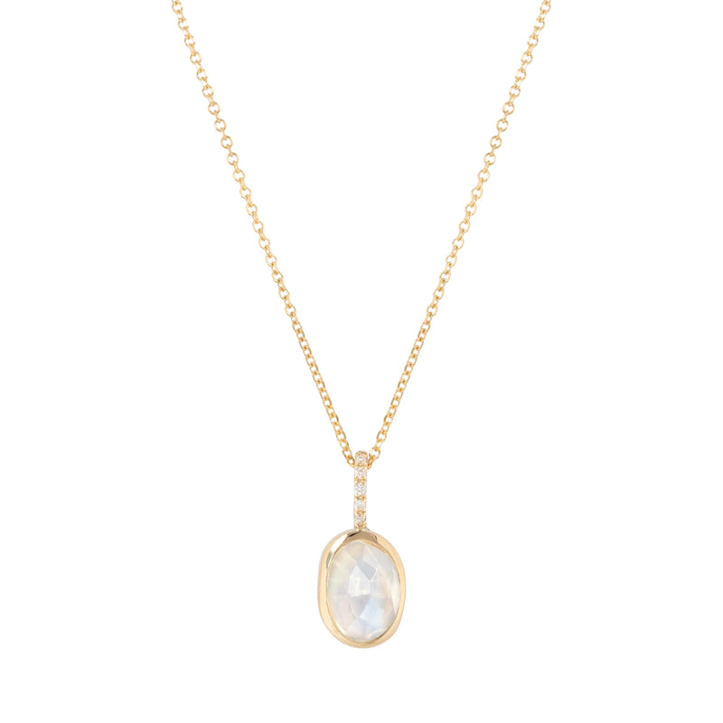 Thetis necklace moonstone and diamonds
