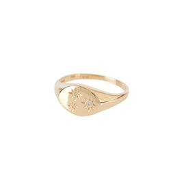 Asteria chevalier ring diamonds