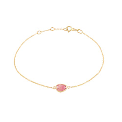 theia bracelet gold, pink tourmaline and diamonds