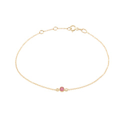 Kalliope bracelet pink tourmaline gold and white diamonds