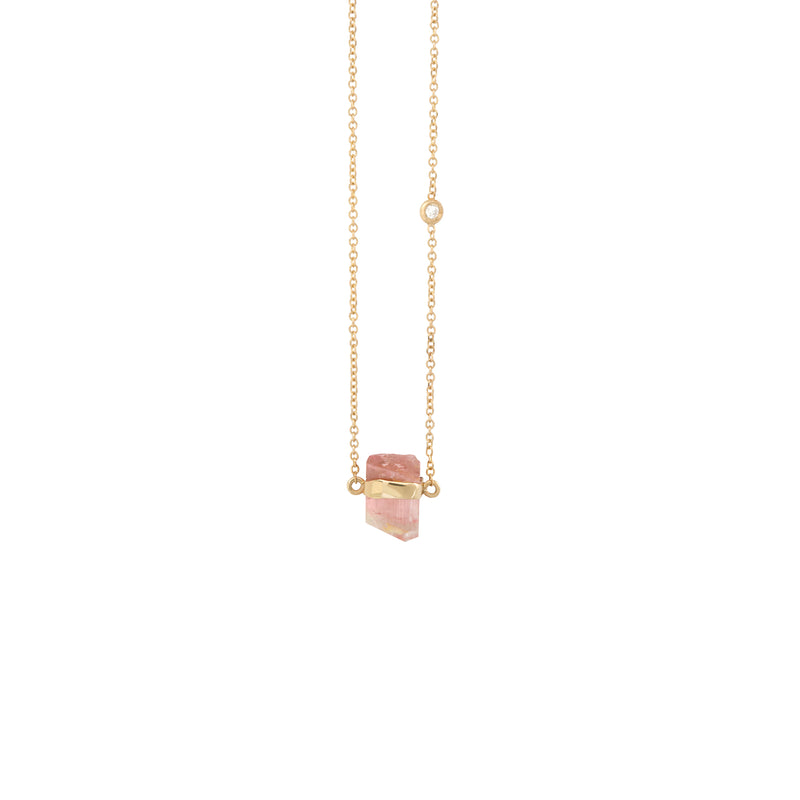 Rainbow Diams Tourmaline Necklace Unique