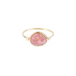 theia ring pink tourmaline, gold and diamonds