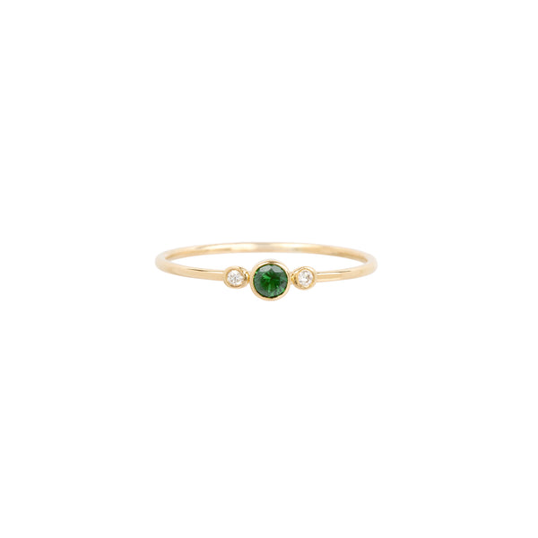 kalliope ring green tourmaline and white diamonds