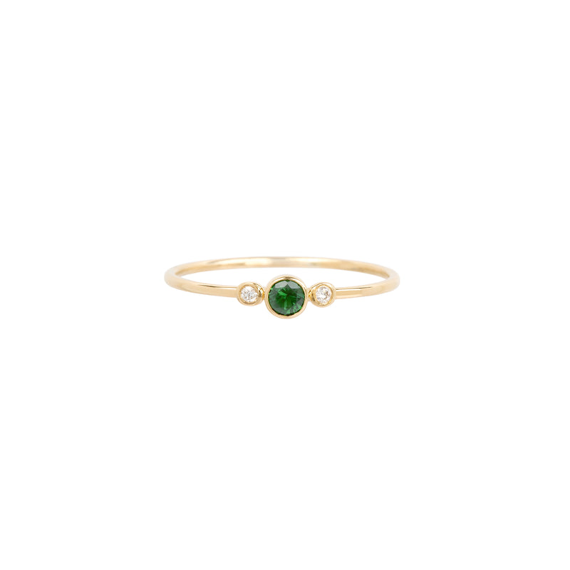 kalliope ring green tourmaline and white diamonds