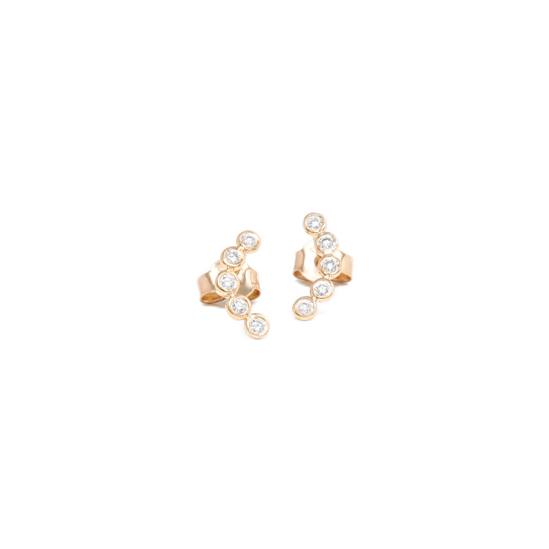 Gems Five Stud Earrings white diamonds