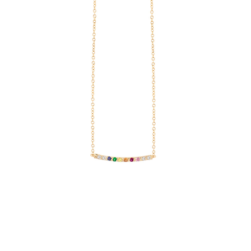 Hemera Rainbow Necklace diamond, sapphires and ruby