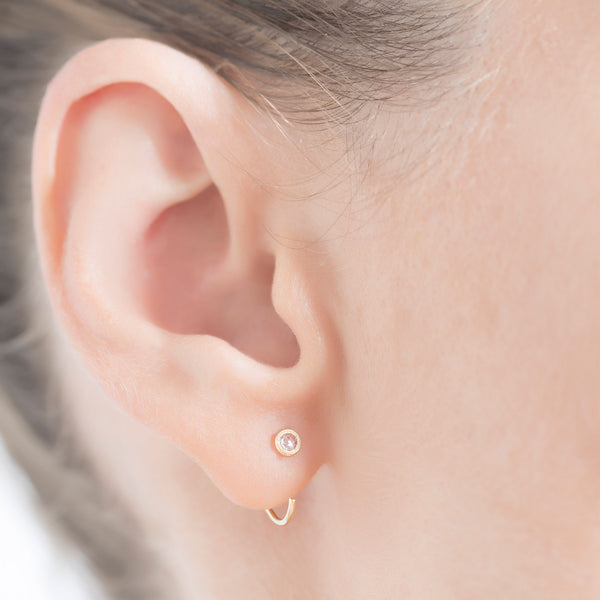Rose Cut Hook Earrings diamonds