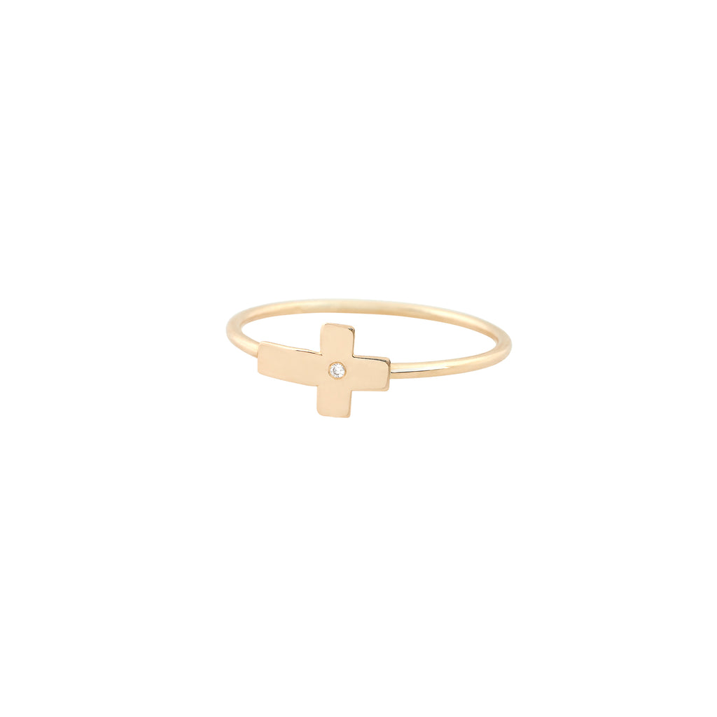 Tiny on sale cross ring