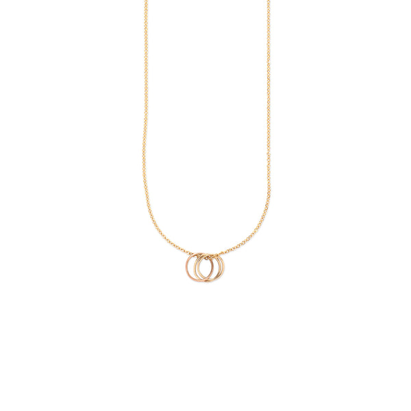 Triada Necklace two-tone of gold