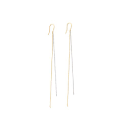 Twisted Earrings Yellow & White gold