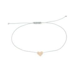 Heart cord bracelet